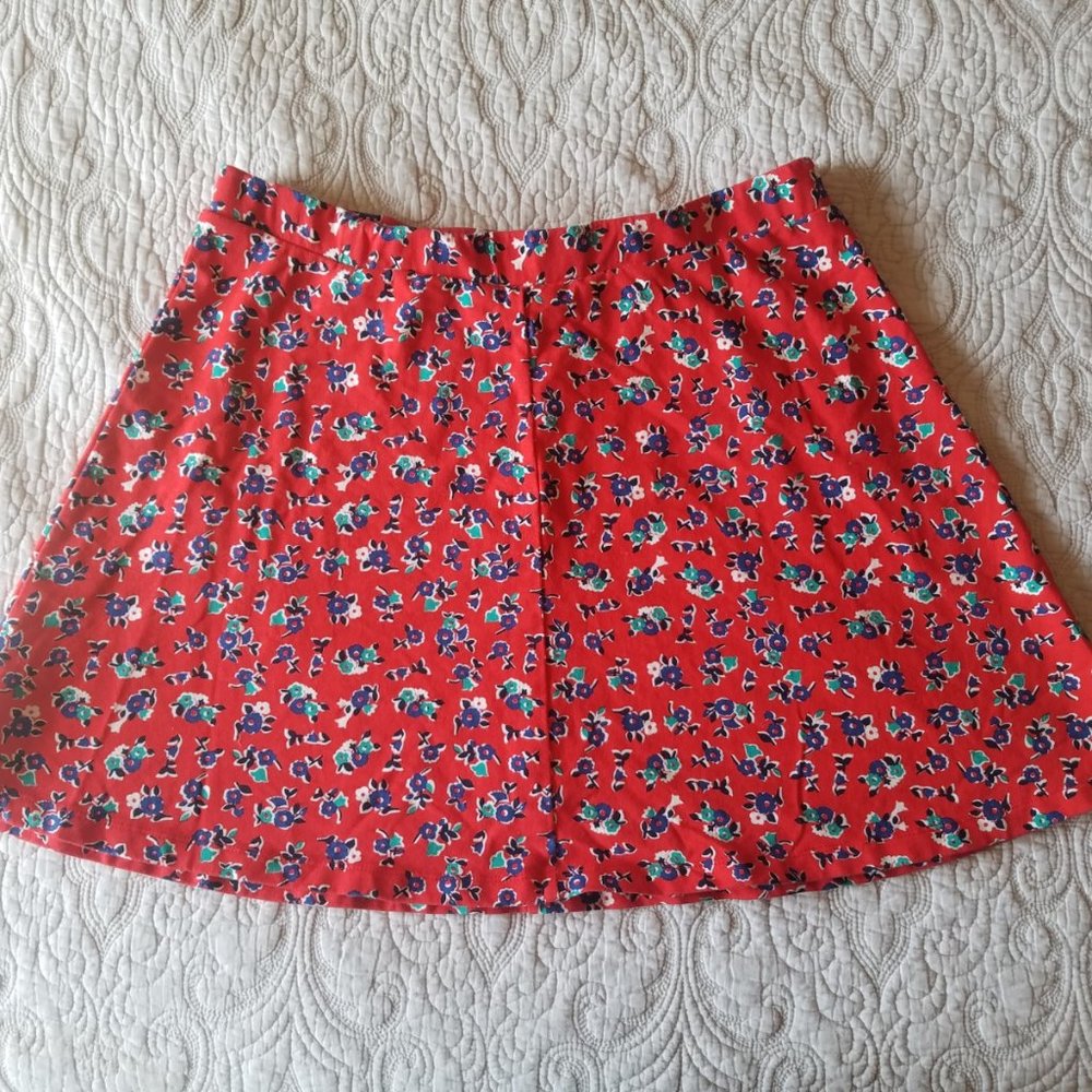Draper James Red Flower Skirt